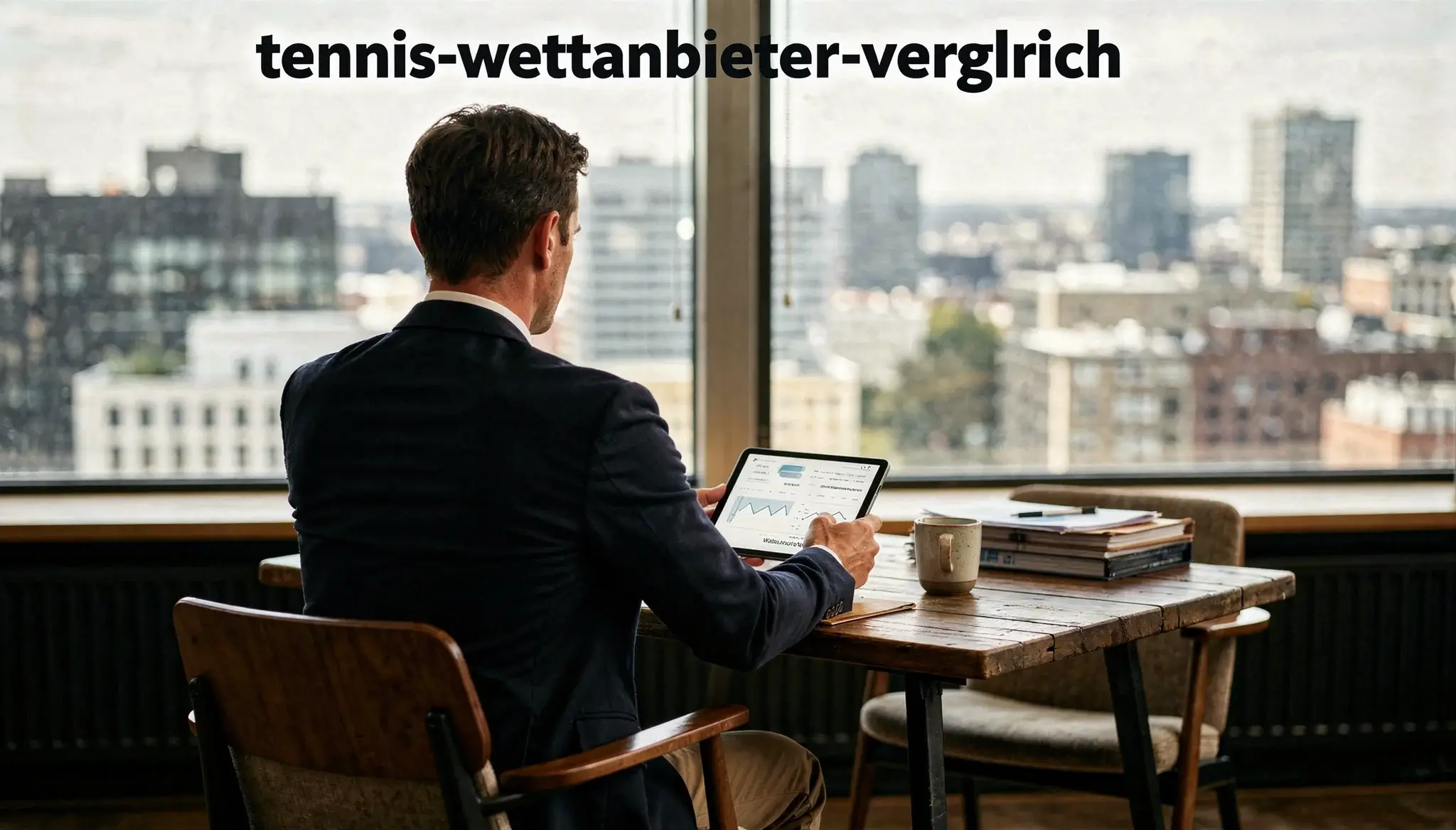 Geschäftsperson überprüft Sportwetten-Angebote auf einem Smartphone und Tablet